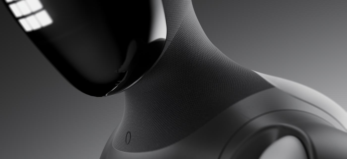Close detail of the Mangobot A3 shoulder and arm