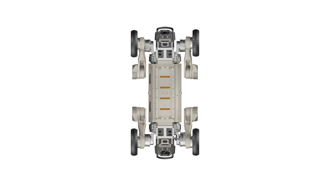 Mangobot D1 Max quadruped robot body seen from above