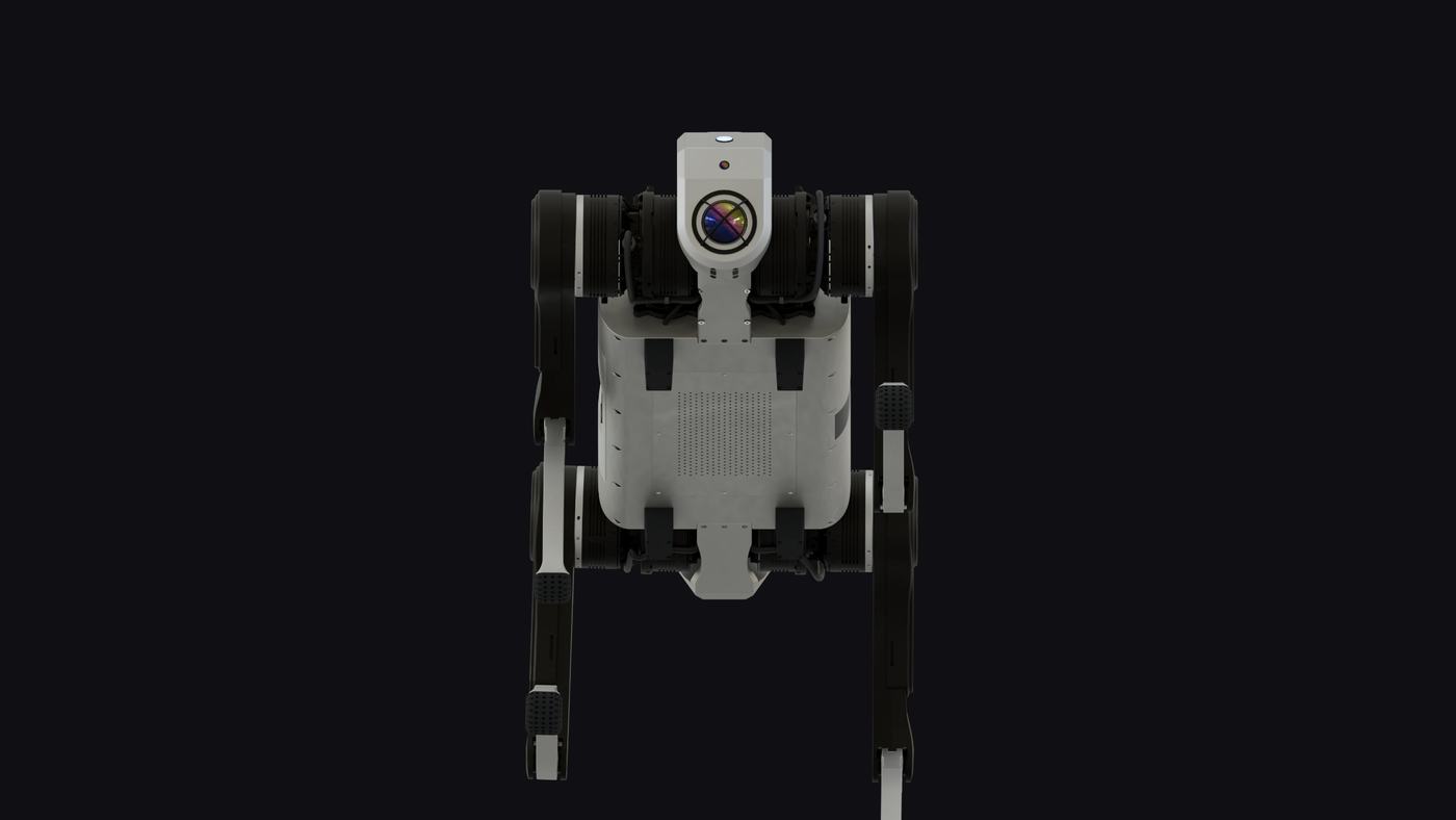 Mangobot D1 Max Pro quadruped robot in a studio